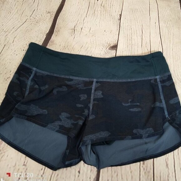 Lululemon Lotus Camo Oil Slick Speed Shorts sz 2 Alberta Lake - Picture 2 of 7